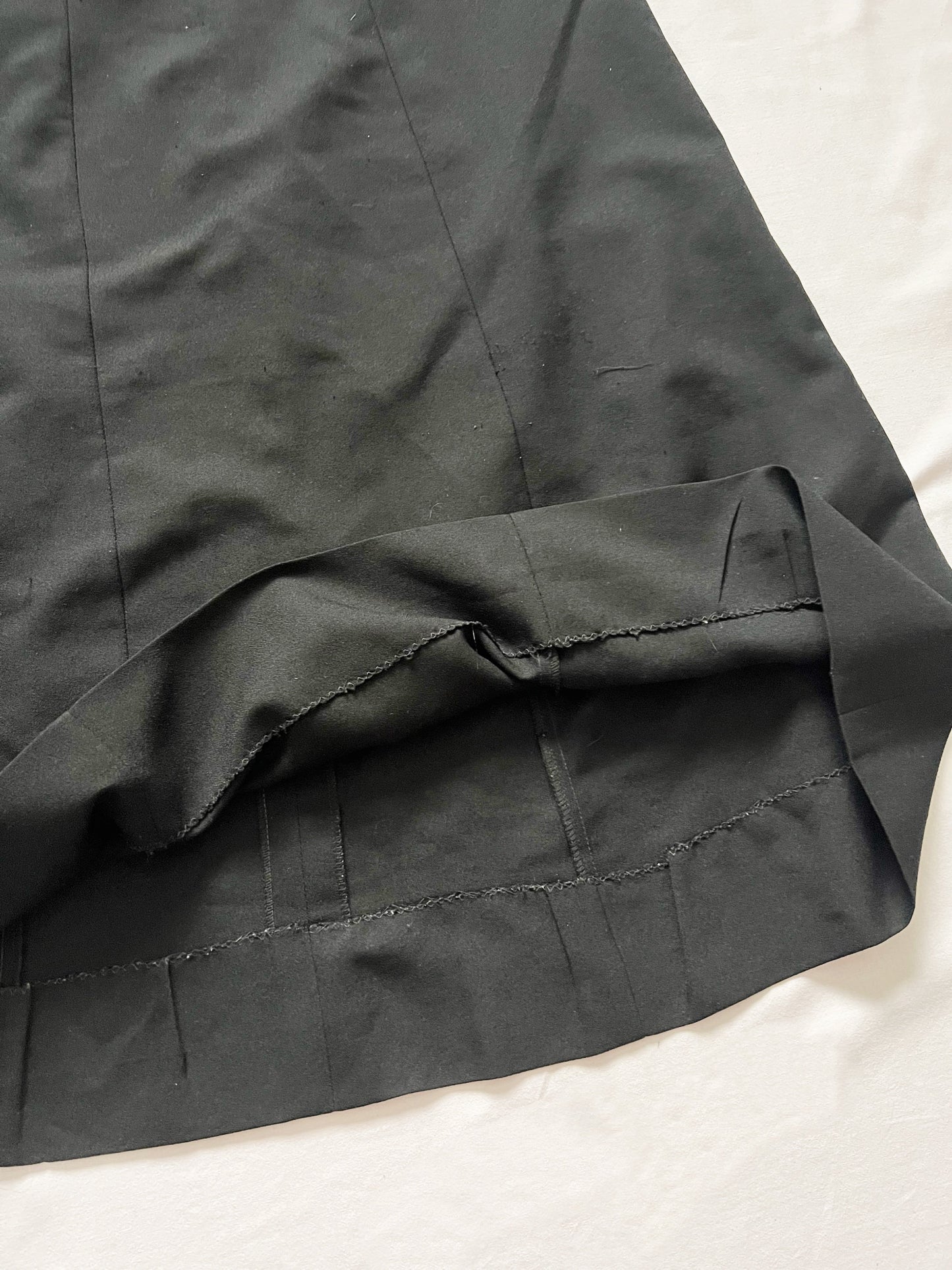 60s black flutter sleeves dress, Size M-L