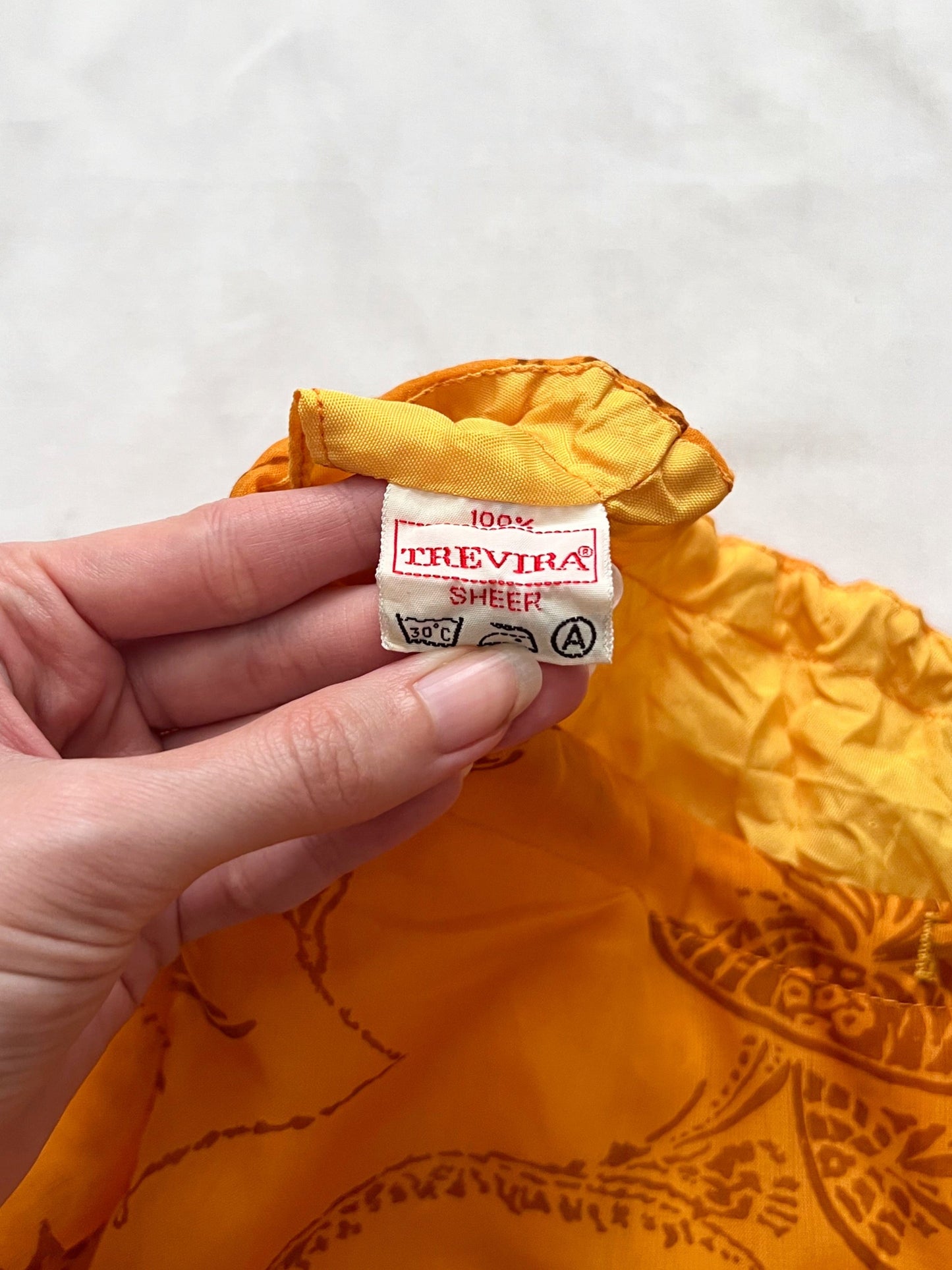 70s orange bell sleeves dress, Size XS