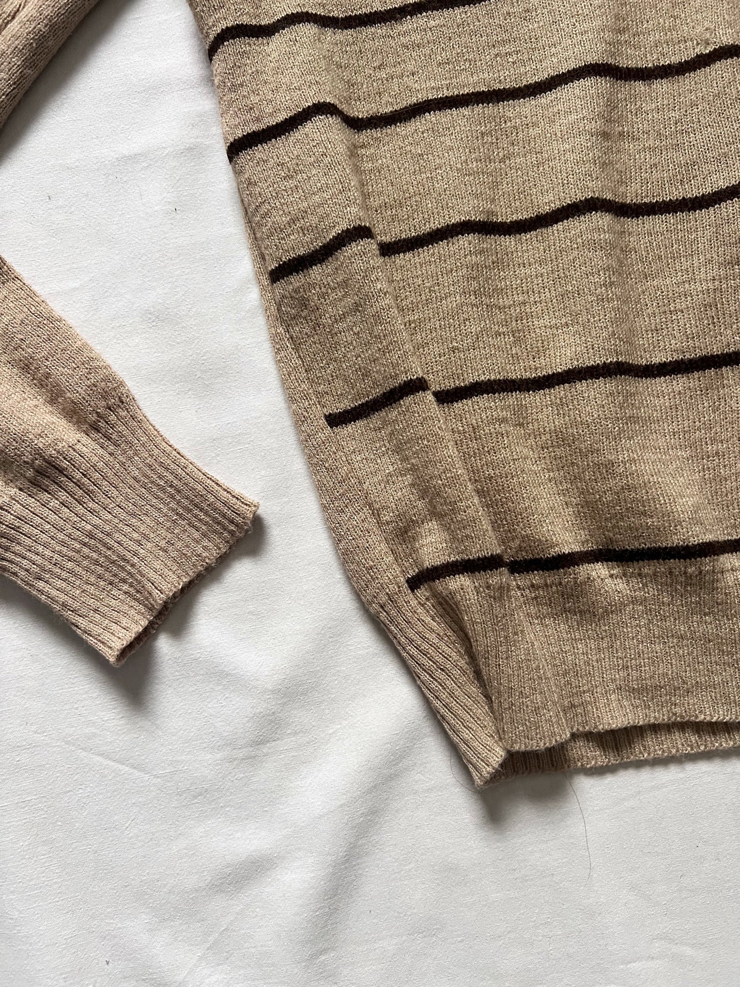 70s beige and brown sweater, Size S
