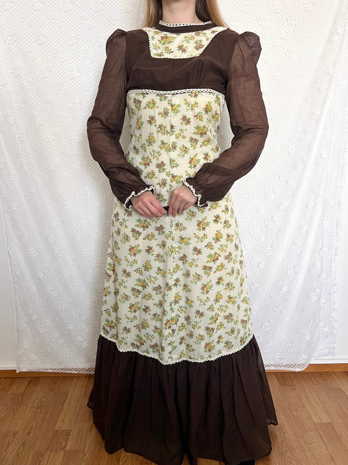 70s Victorian-inspired maxi dress, Size XS-S