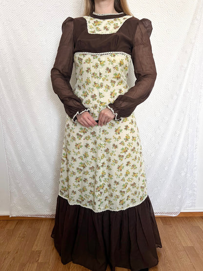 70s Victorian-inspired maxi dress, Size XS-S