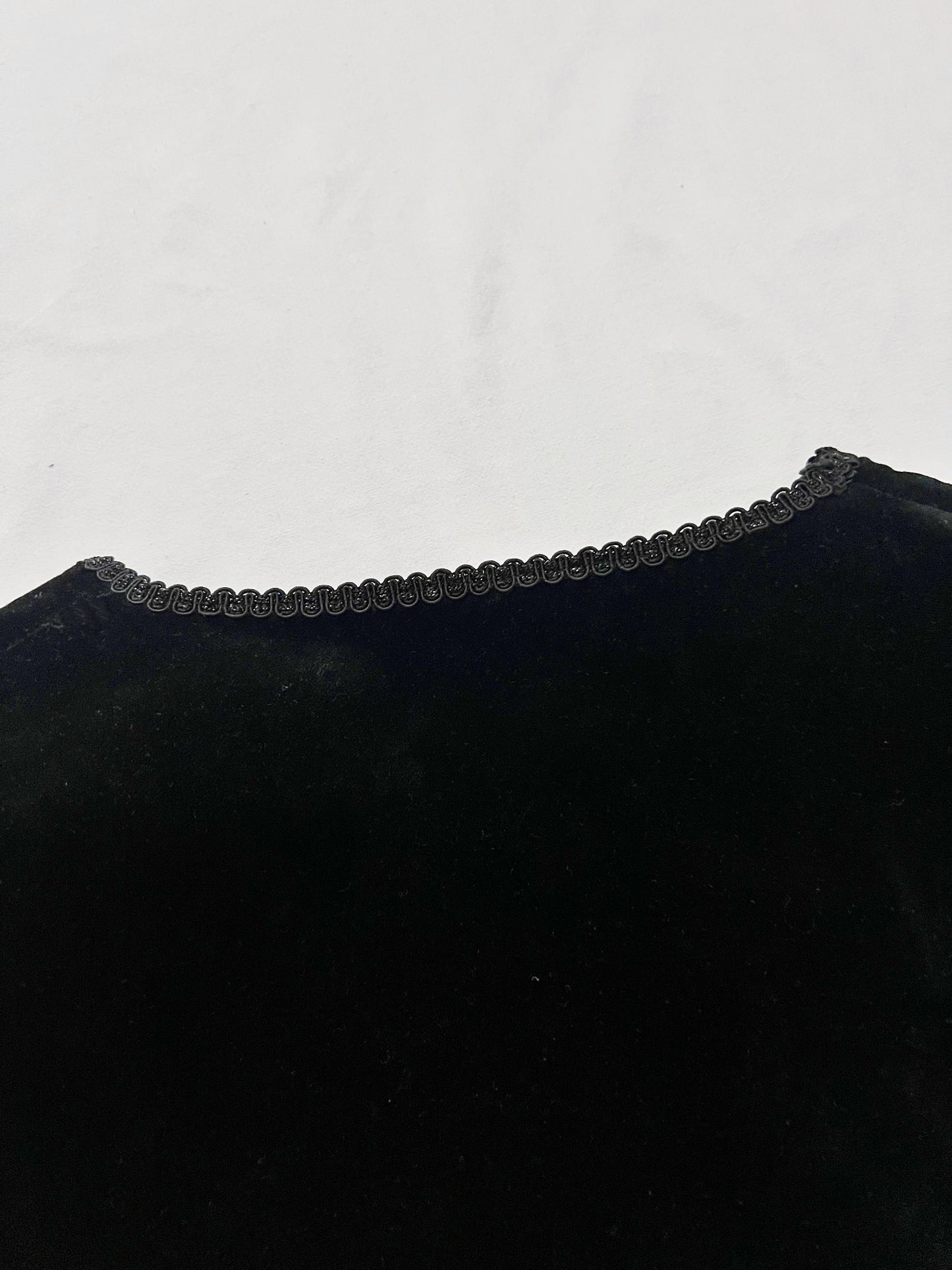 70s black velvet vest, Size XL