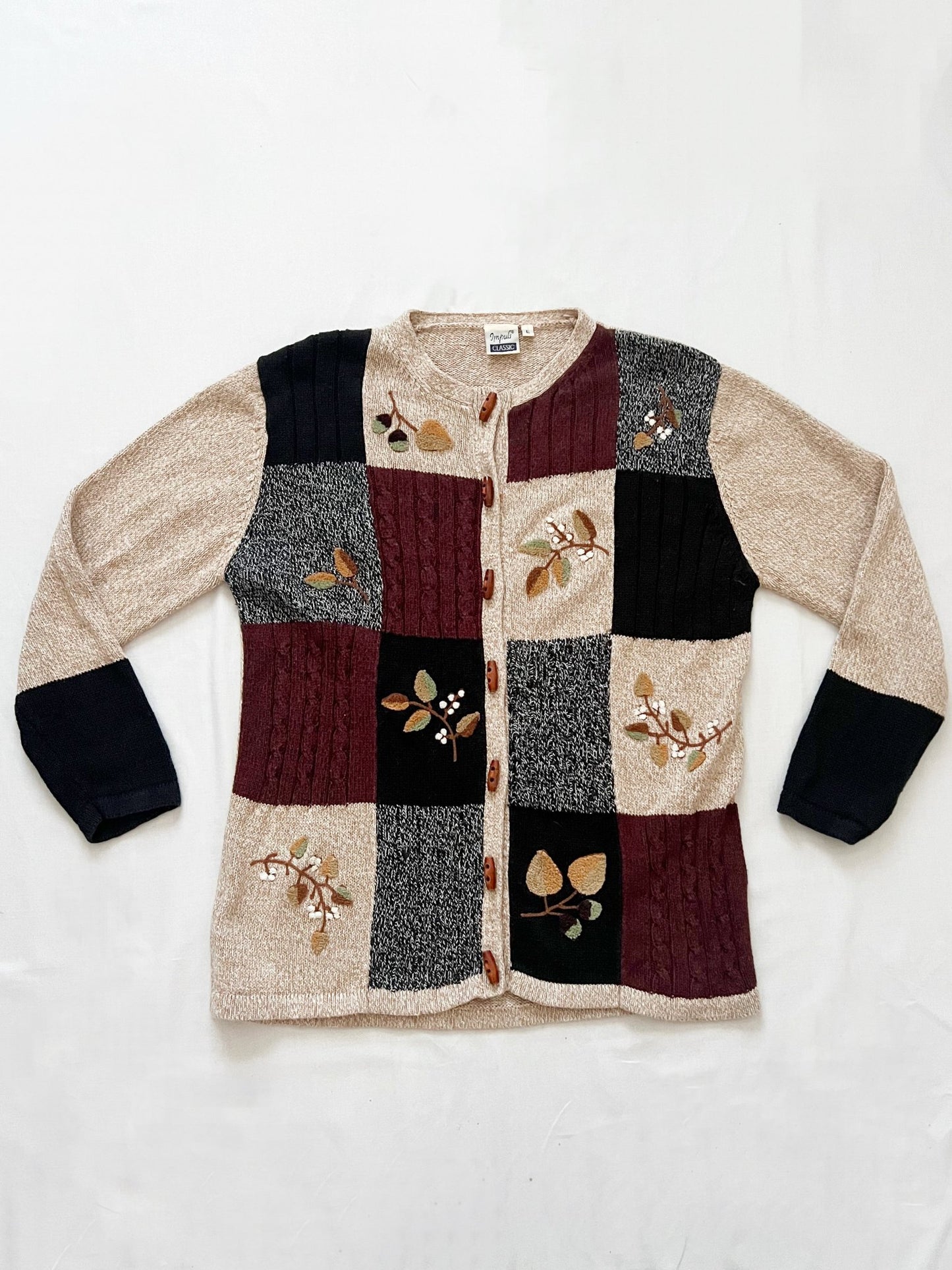 Vintage 90s patchwork cardigan