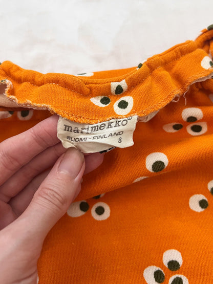 Marimekko 1970 100% cotton orange blouse, Size S
