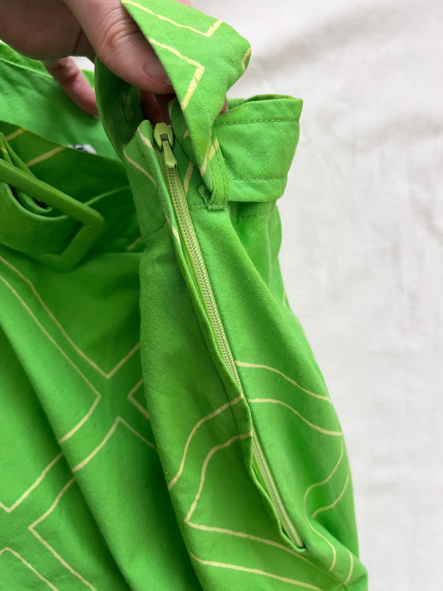 70s Vuokko green maxi skirt, Size S-M