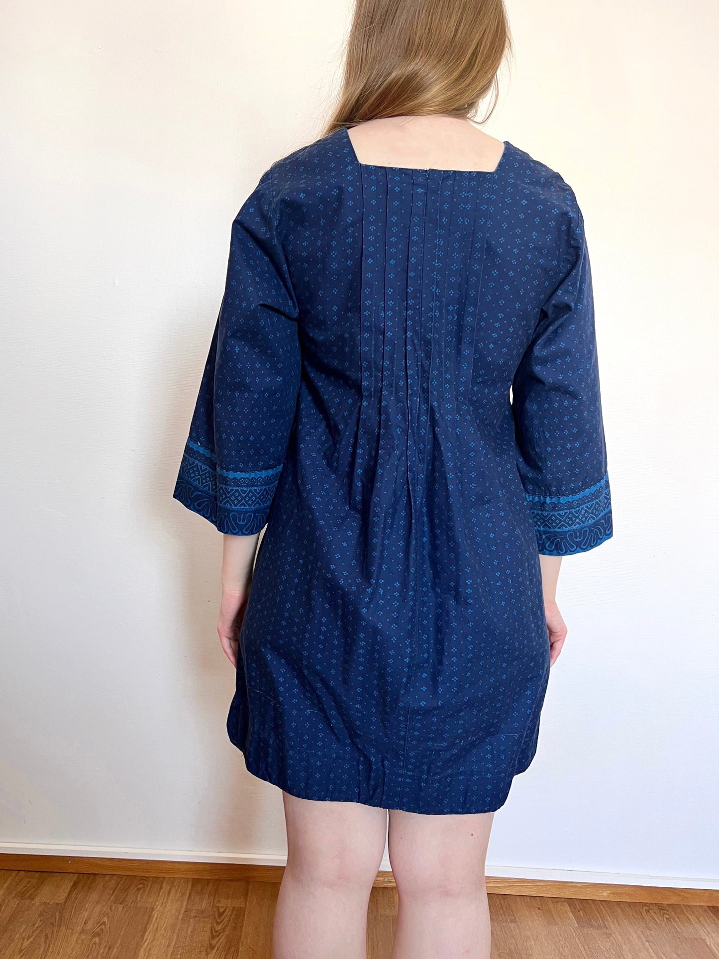 70s Marimekko Mila blue dress, Size S