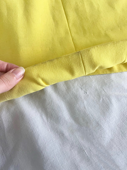 70s yellow maxi daisy dress, Size S