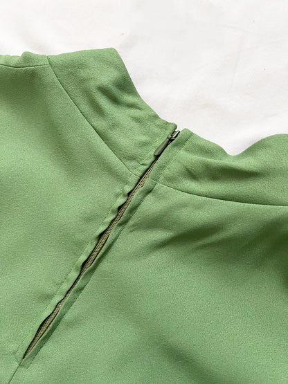 70s green Victorian inspired maxi dress, Size M