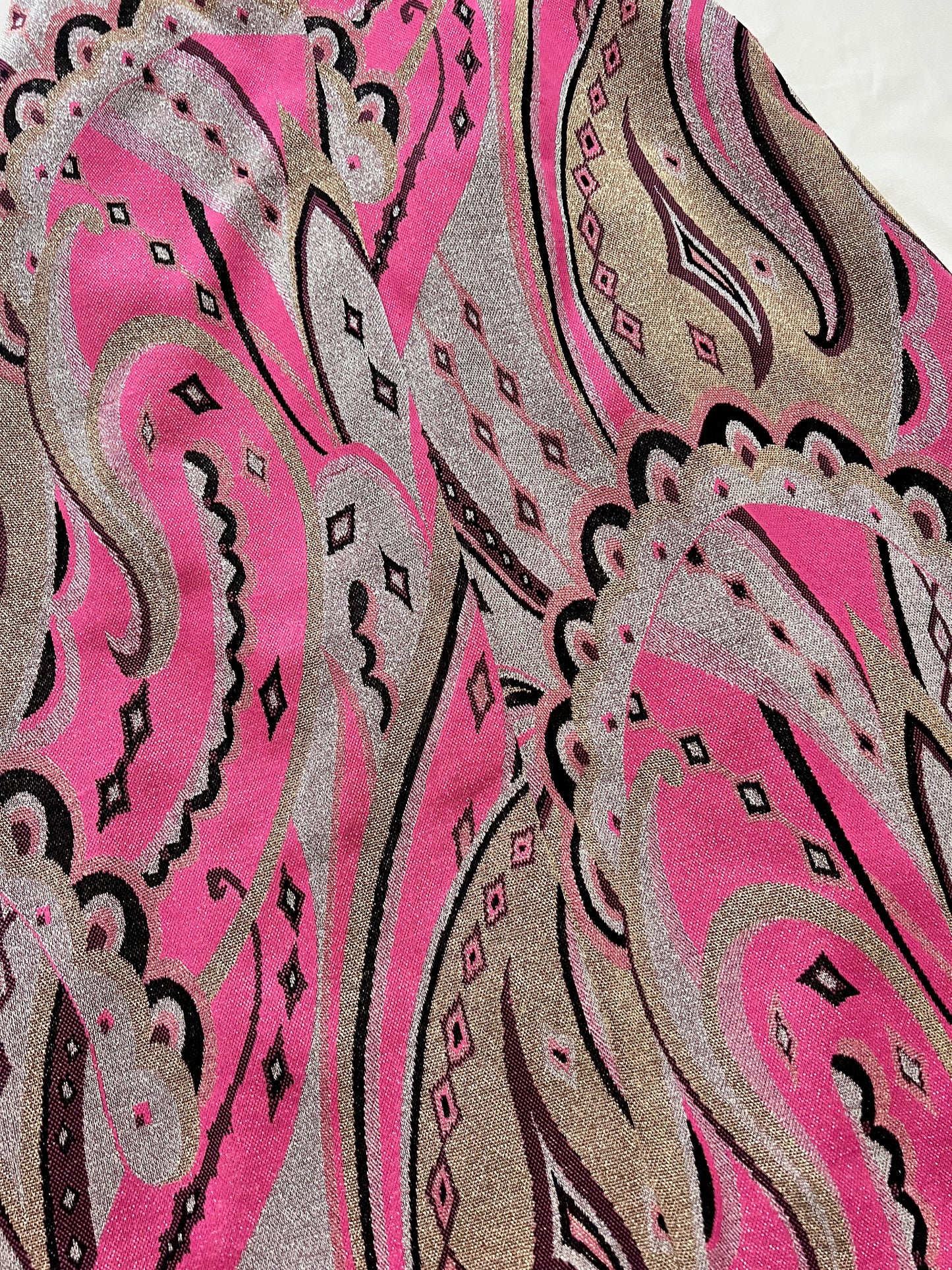 70s pink glittery maxi skirt, Size S