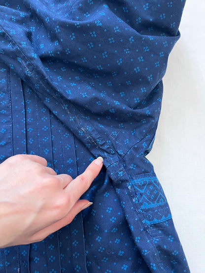 70s Marimekko Mila blue dress, Size S