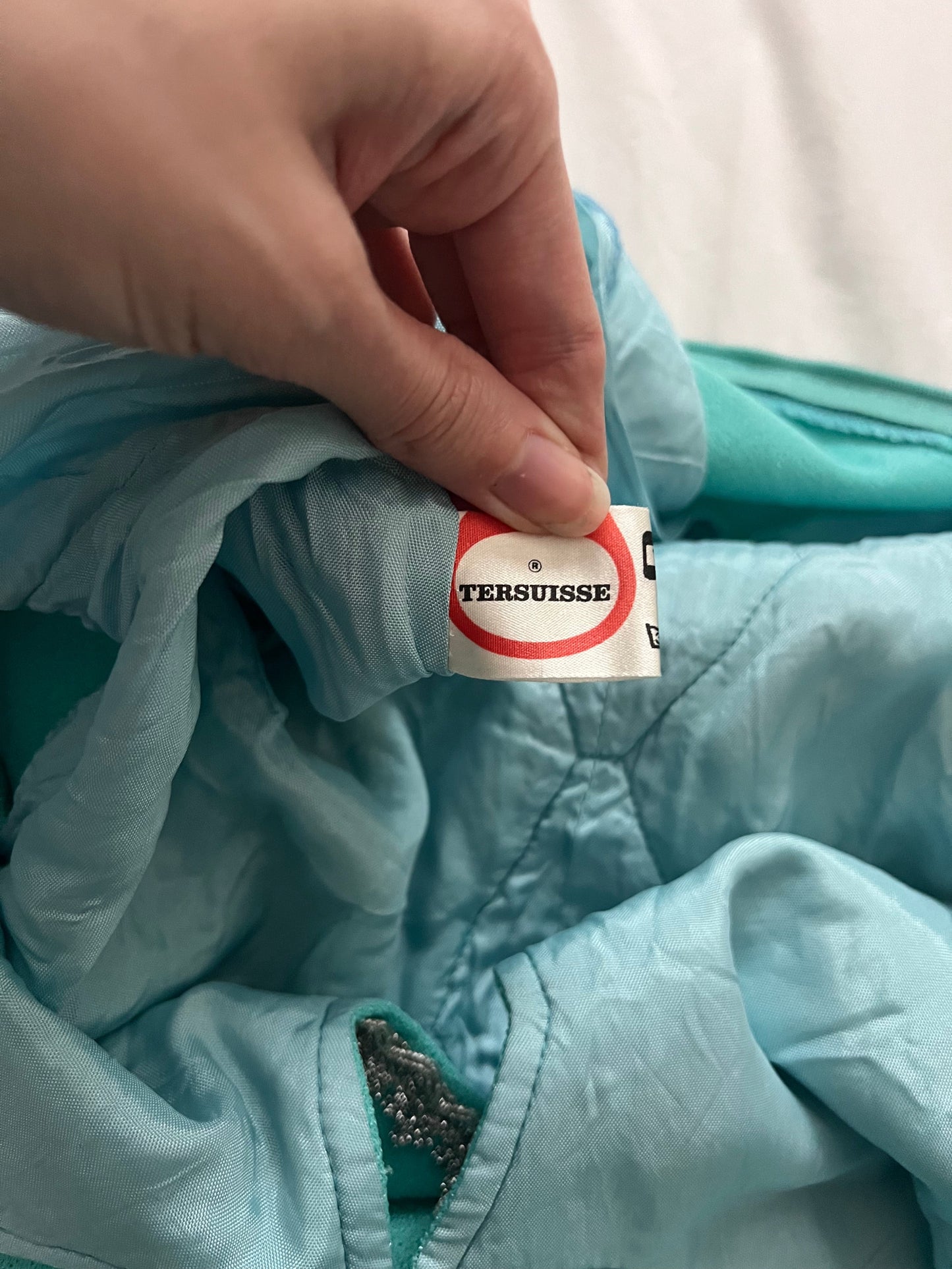 70s turquoise and silver dress, Size S