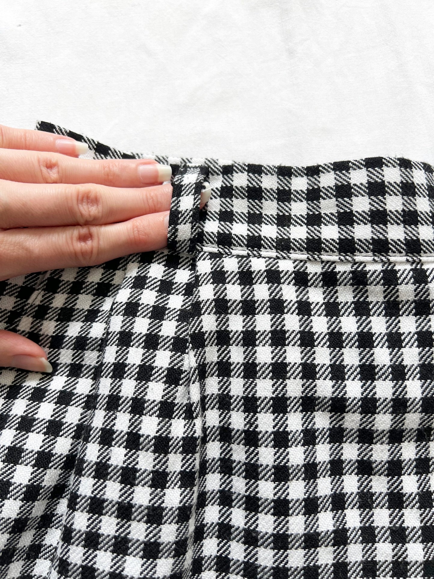 Gingham pencil skirt, Size XS/S