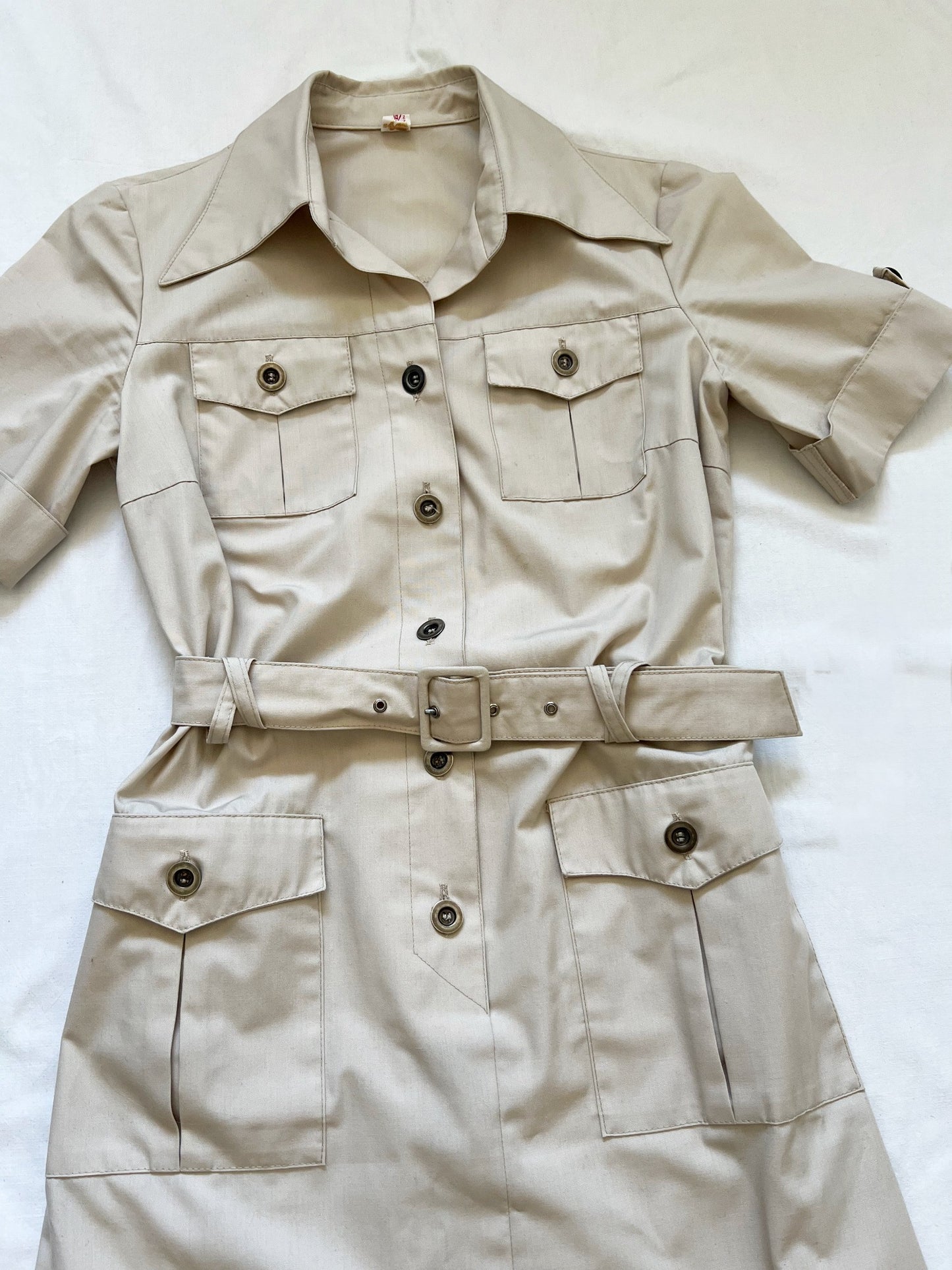 Beige trench dress, Size S