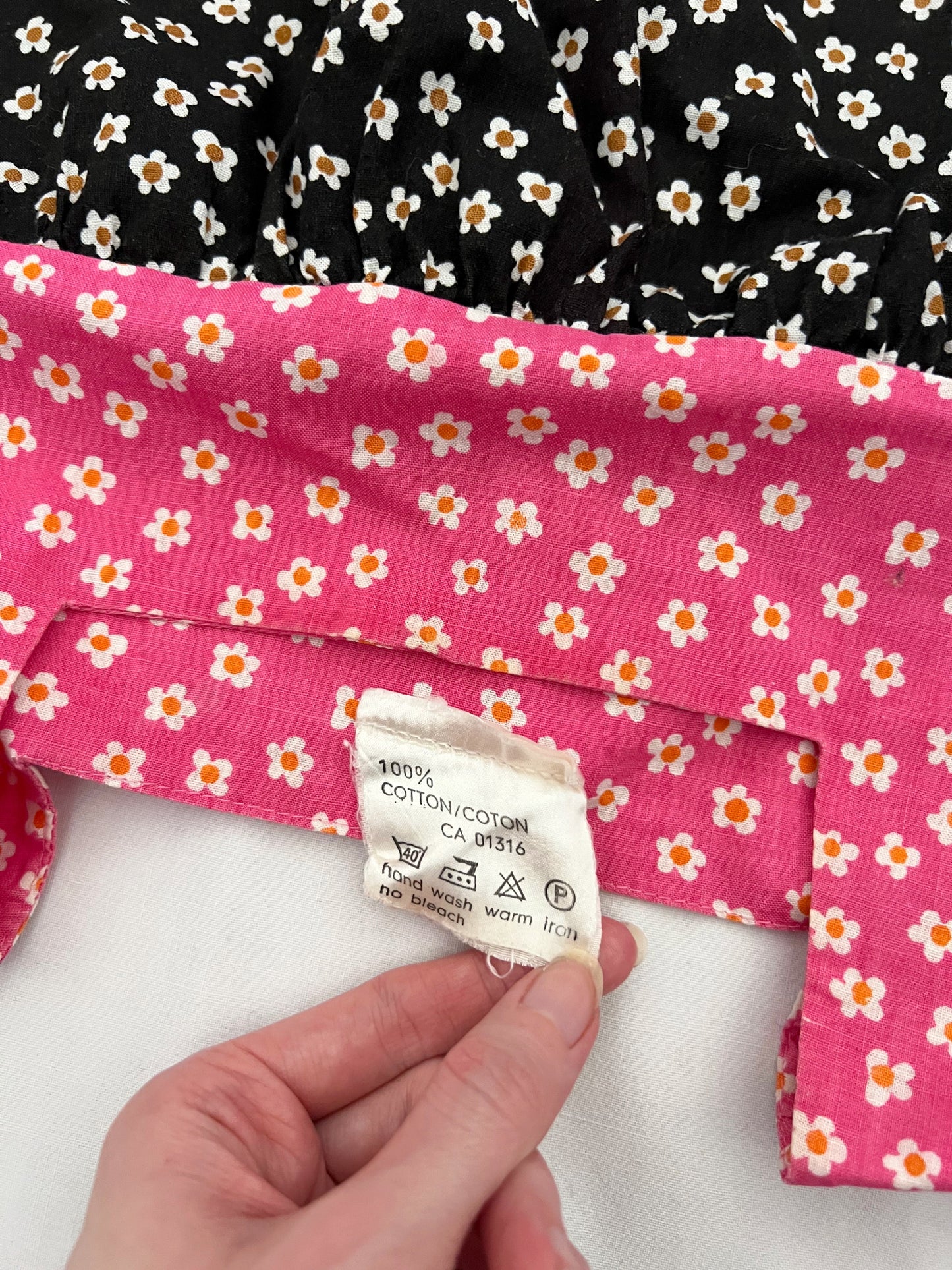 70s Pia & Paula cotton floral top, Size S