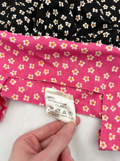 70s Pia & Paula cotton floral top, Size S