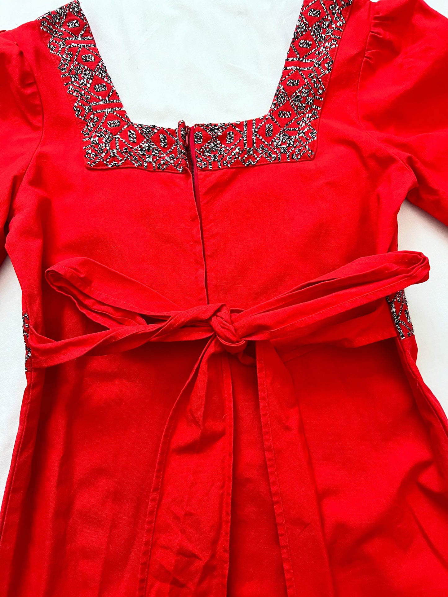 70s Arola red maxi dress, Size S