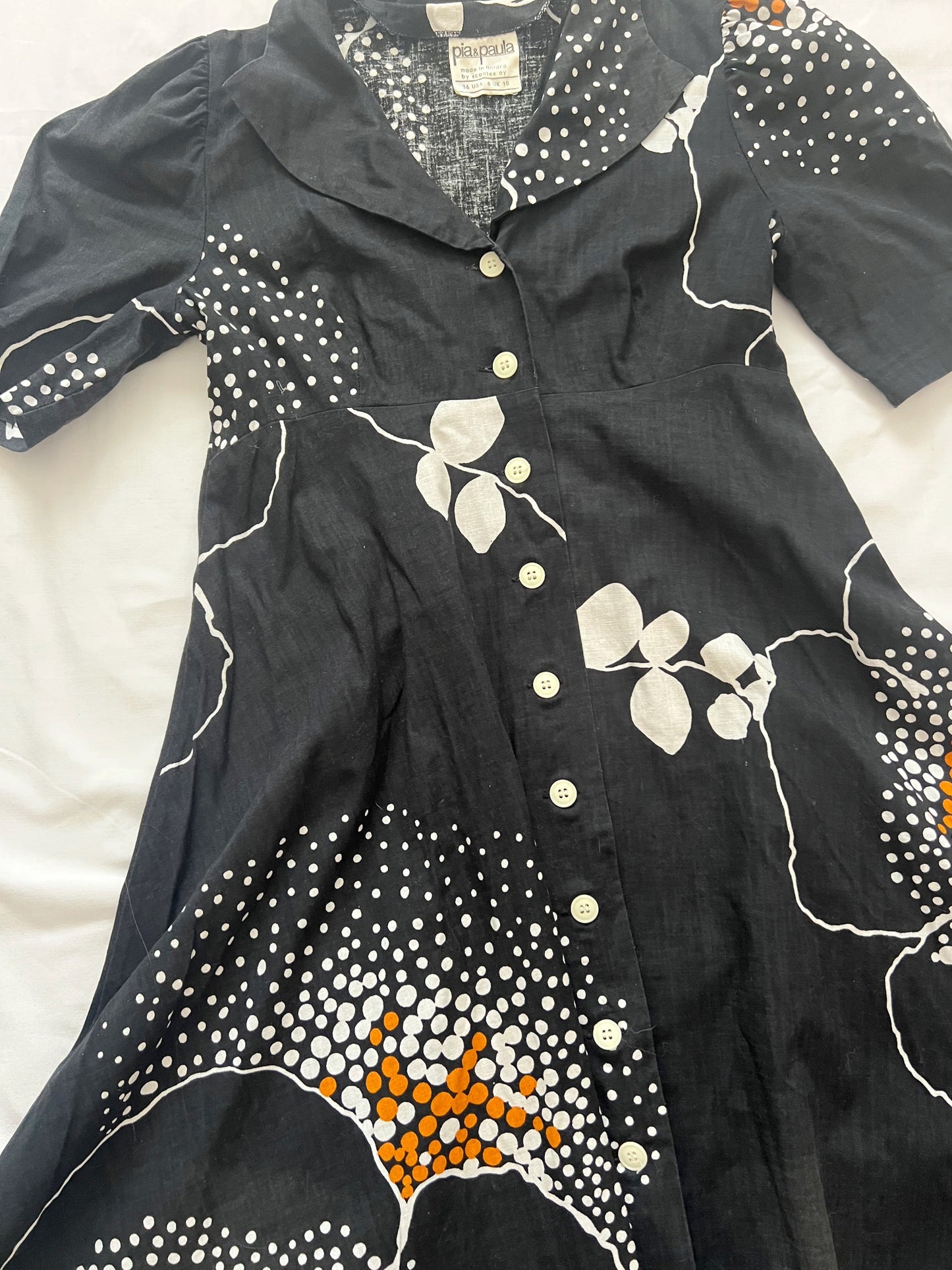 70s Pia & Paula cotton dress, Size S