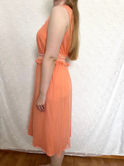 60s peach nightgown, Size S