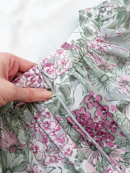 70s floral dress, Size M