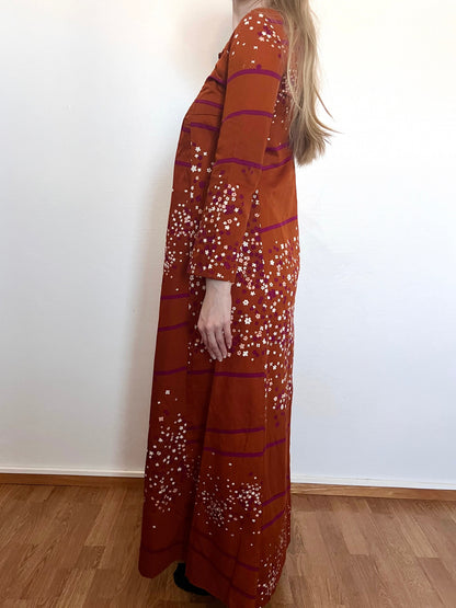 70s maxi flowing dress, Size XS-S