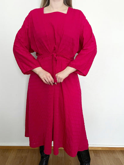 70s pink dress, Size M-XL