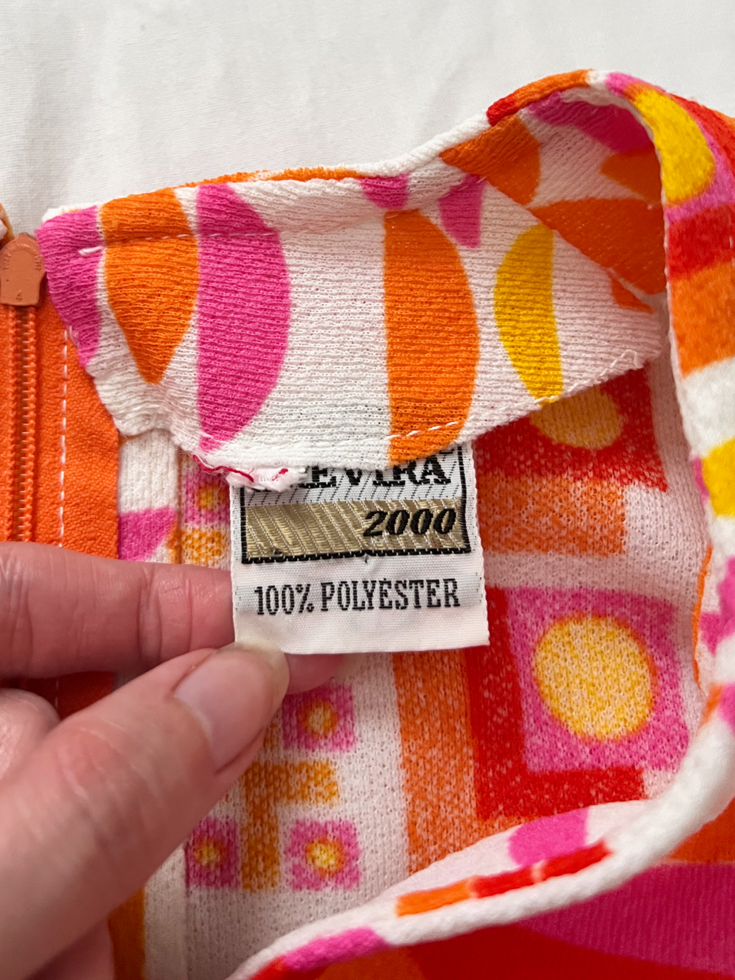 60s colorful shapes dress, Size M