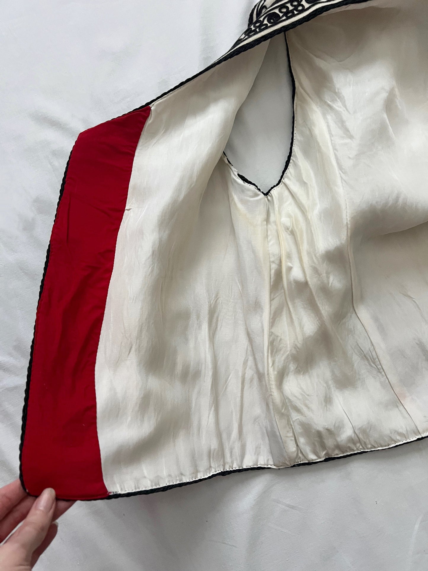 50s/60s Romanian embroidered vest, Size M