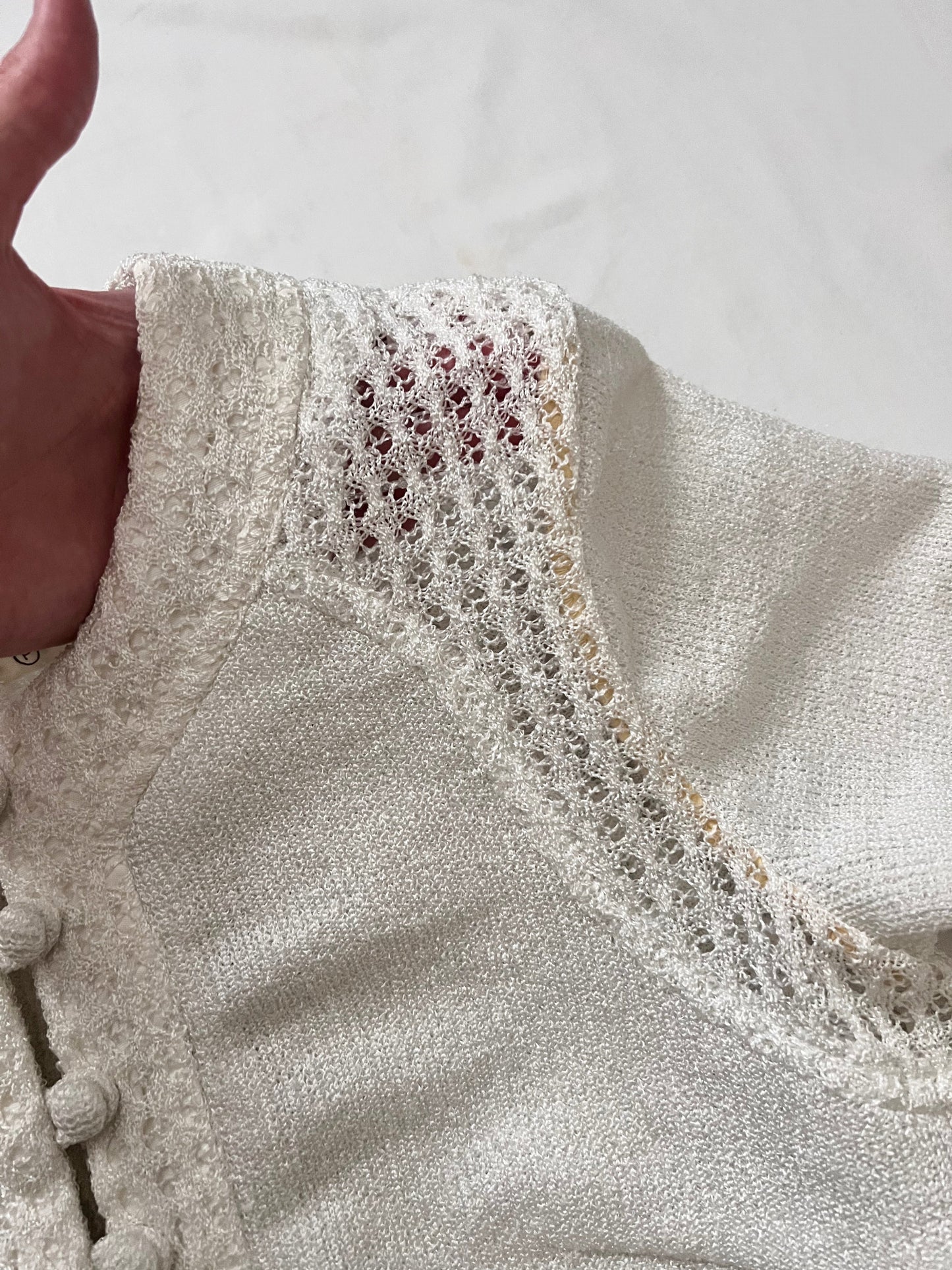 60s white dress, Size S