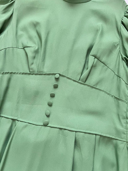 70s green Victorian inspired maxi dress, Size M