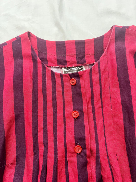 70s Marimekko striped dress, Size XS