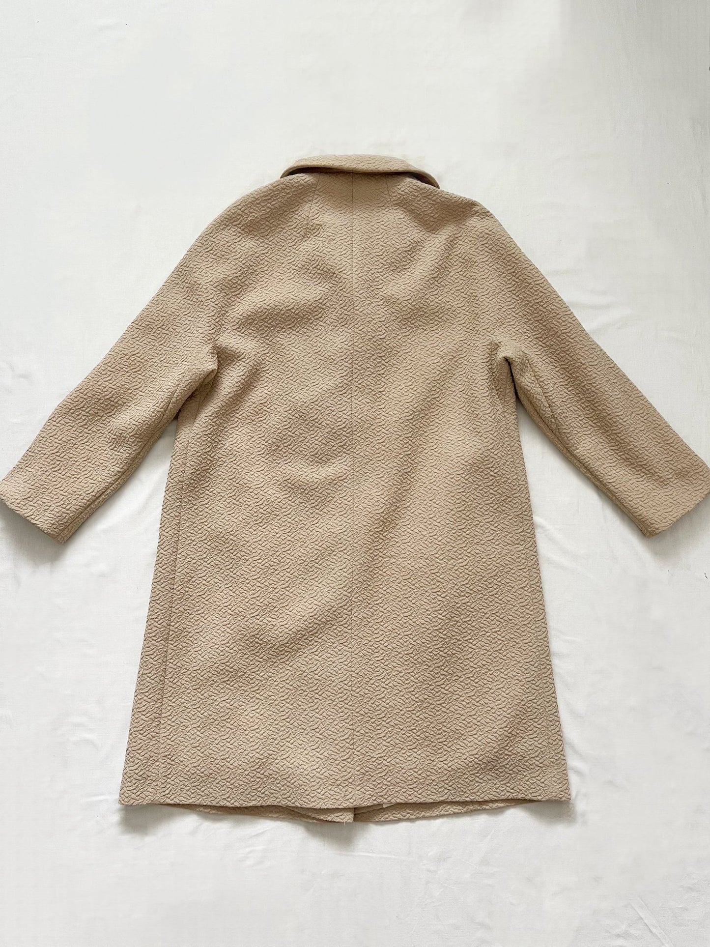 Crimplene beige jacket, Size M