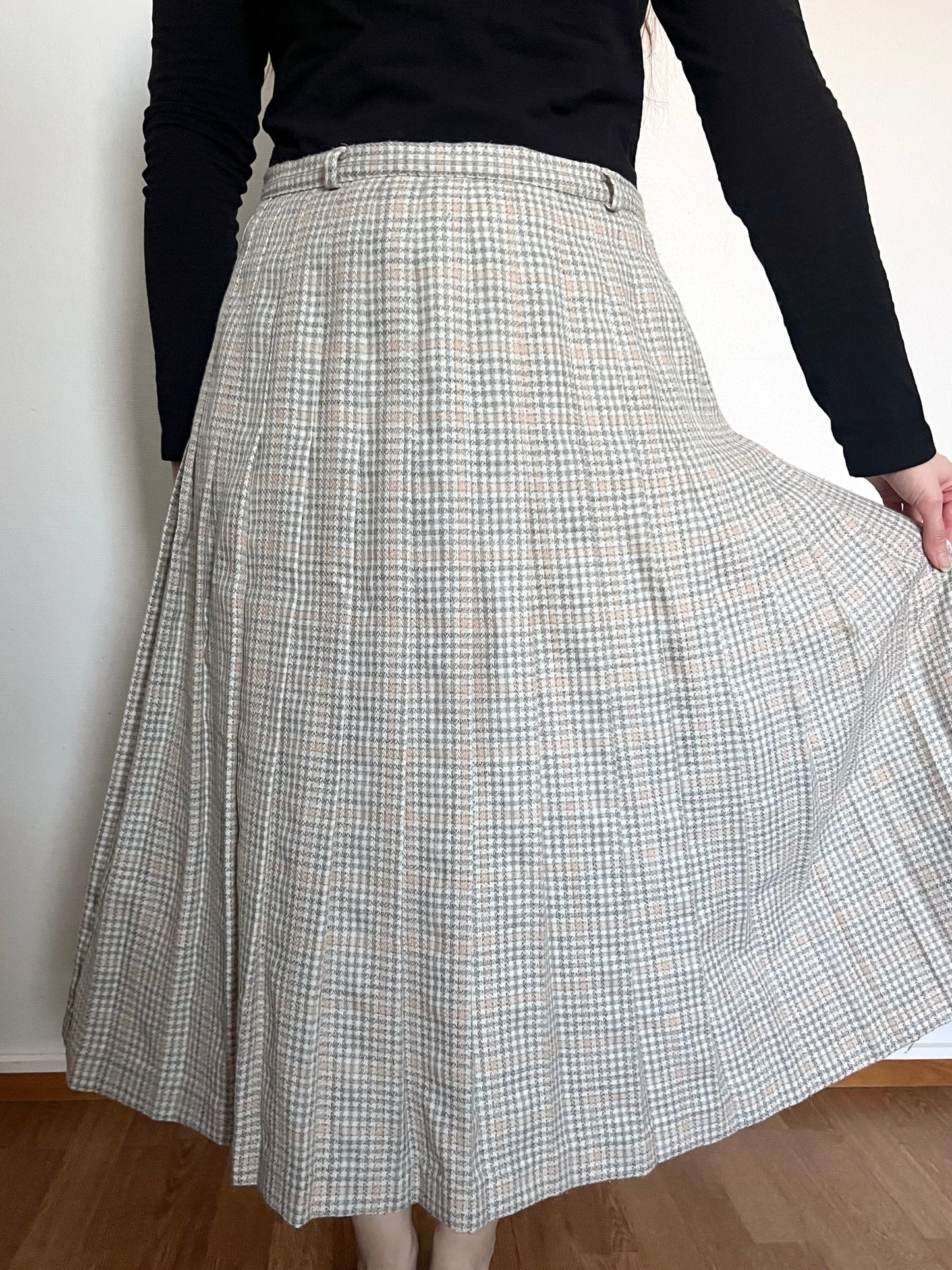 60s plaid skirt, Size L