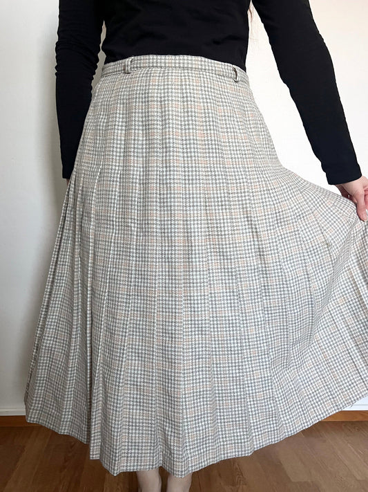 60s plaid skirt, Size L