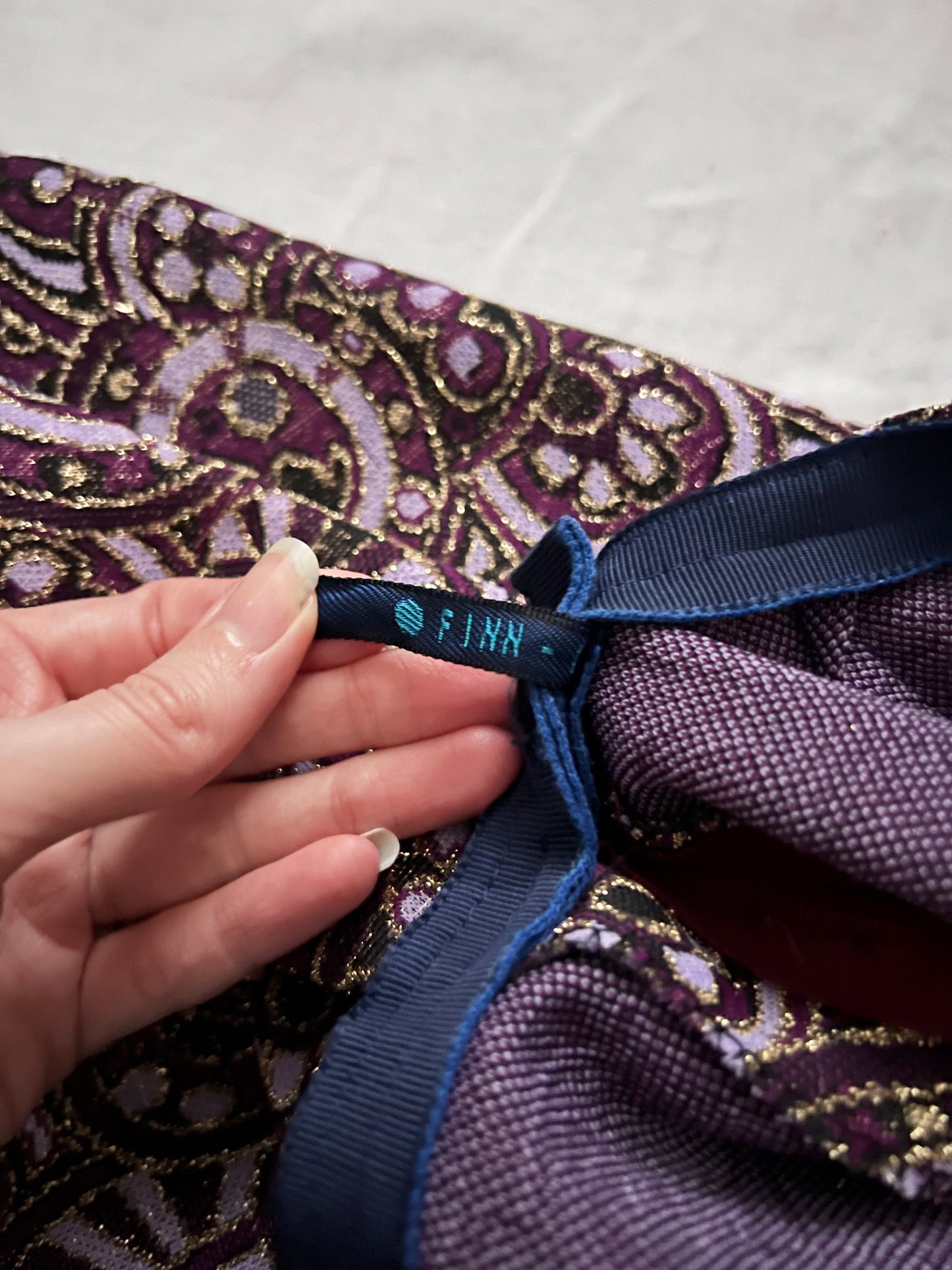 60s/70s purple and gold shimmery skirt, Size S