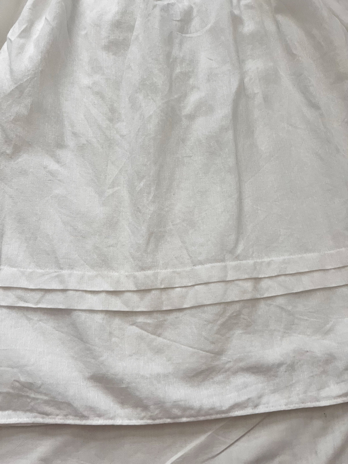 70s cotton and linen white midi dress, Size XS