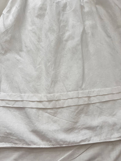 70s cotton and linen white midi dress, Size XS