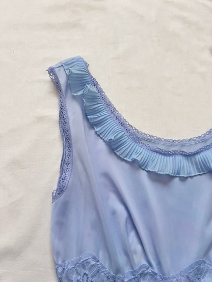 60s light blue long nightgown, Size XS