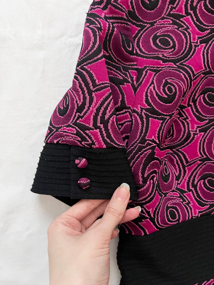 60s bold pattern mini dress, Size S