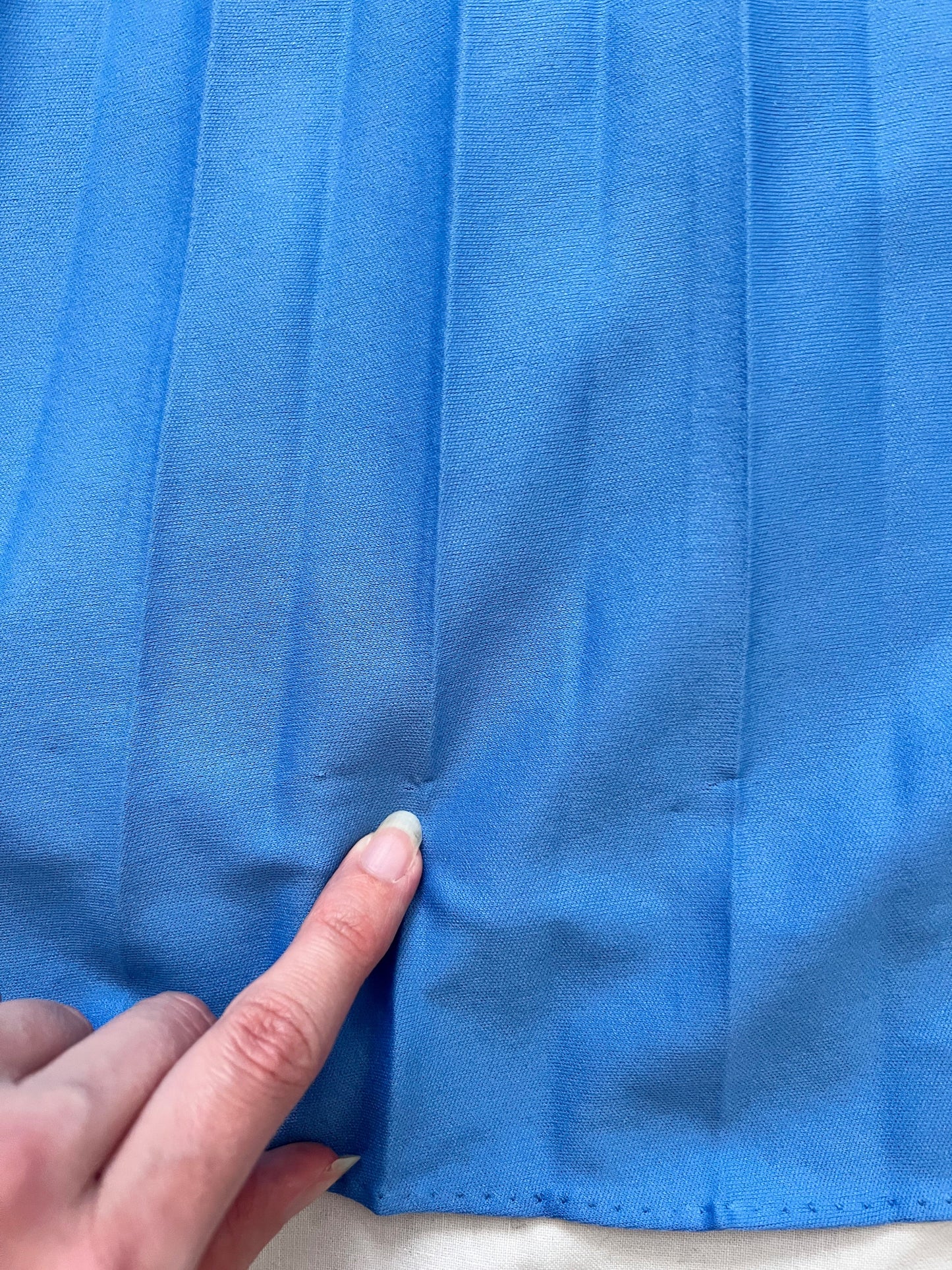 70s blue cape dress, Size L