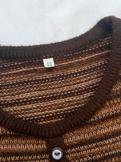 70s brown knitted dress, Size XS-S