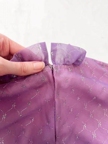 60s shimmery purple dress, Size XS