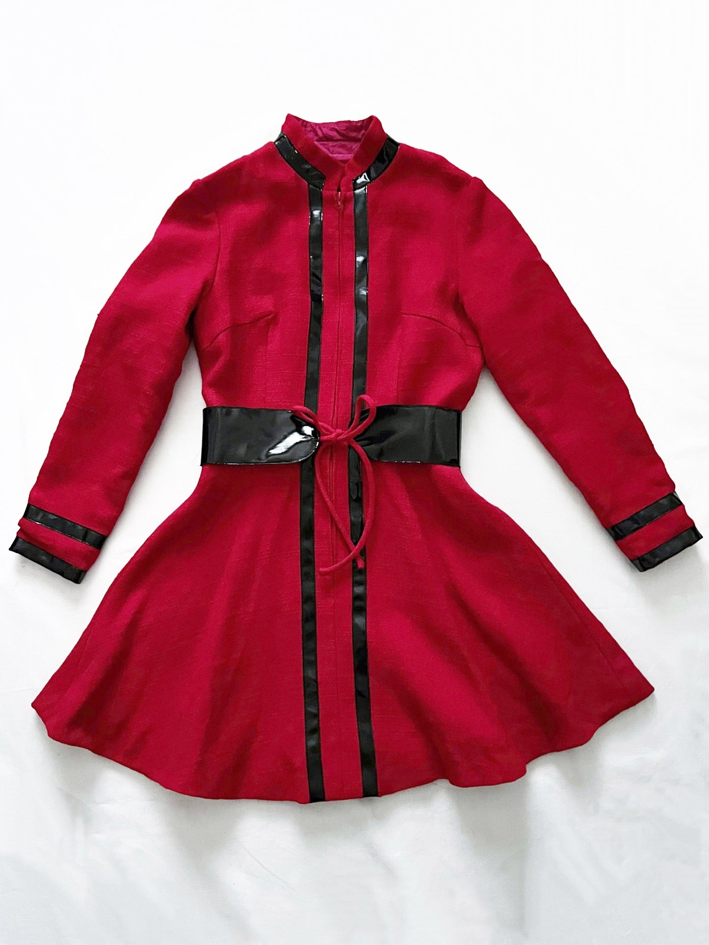 60s red space age mini dress, Size XS