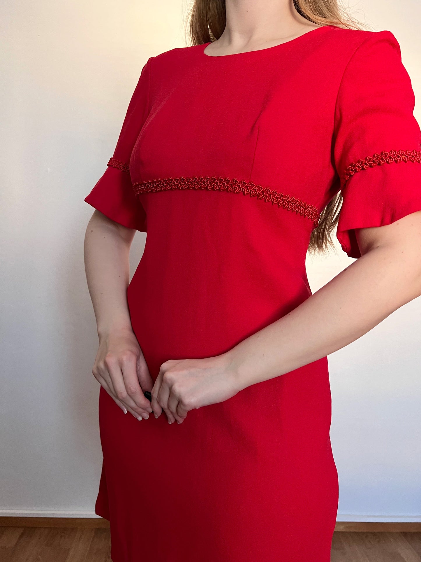 Red trim dress, Size XS-S