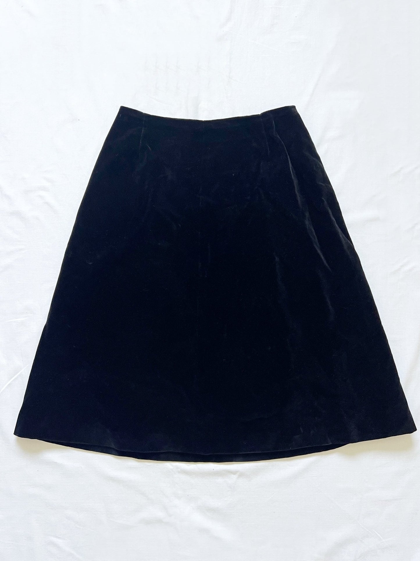 Black velvet skirt, Size S