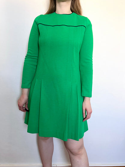 60s green dress, Size M