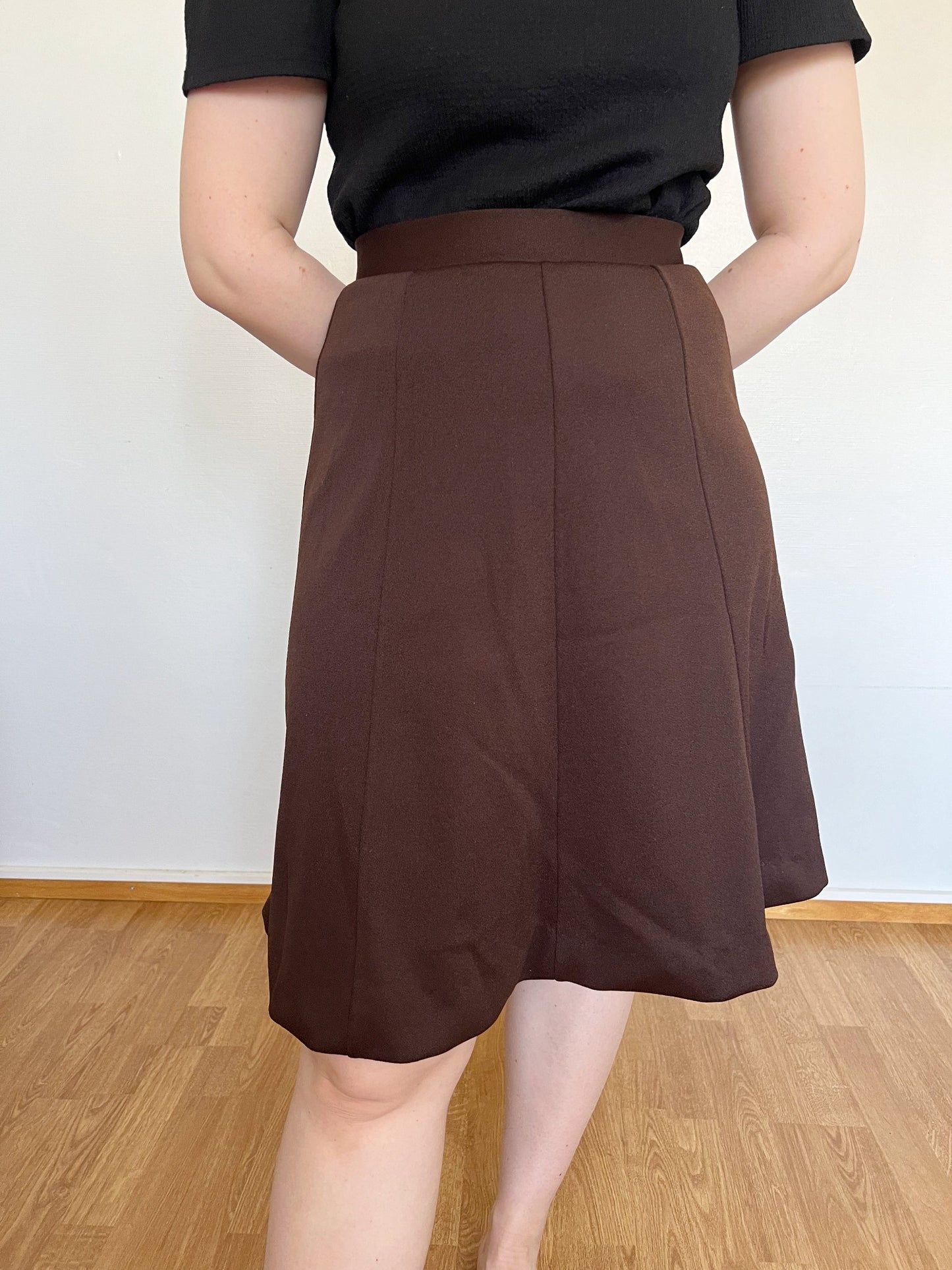 Brown 70s skirt, Size XS-S