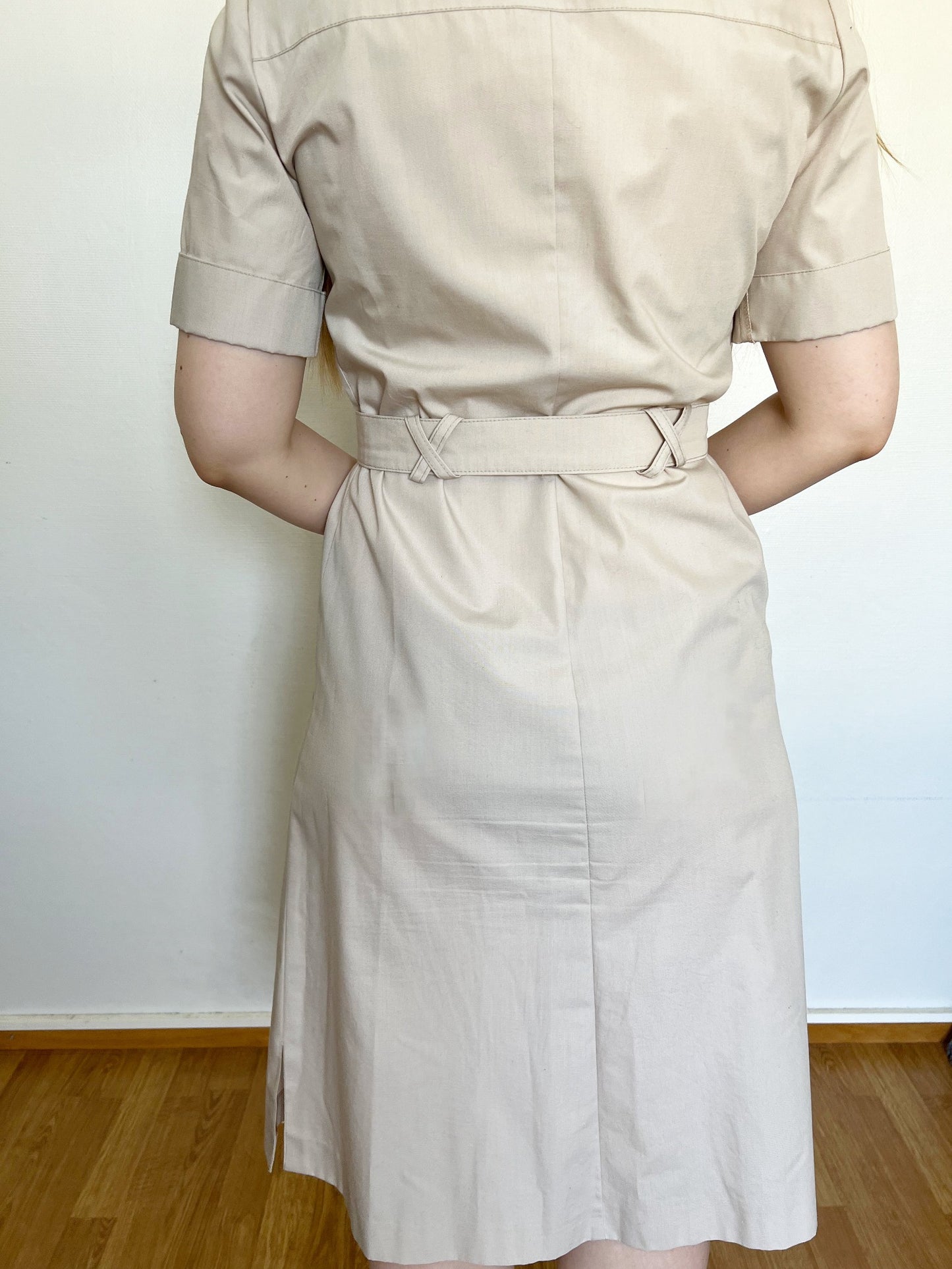 Beige trench dress, Size S