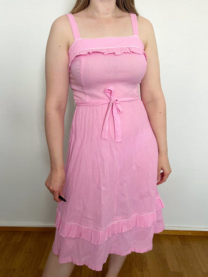 Pink ruffle sundress, Size XS