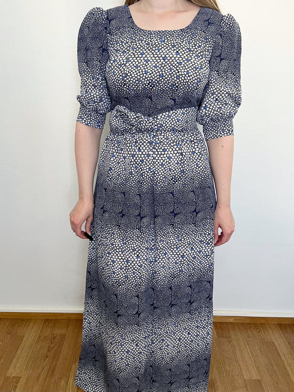 1970s Cobalt Blue Maxi Dress | O/S