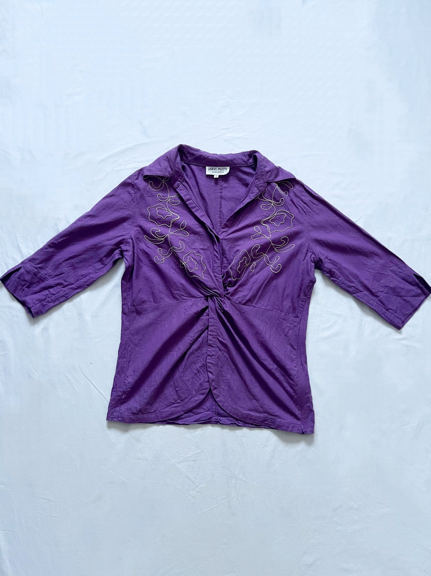 Purple embroidery top, Size L